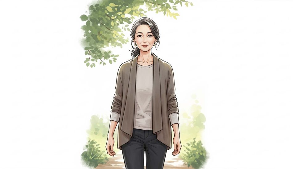 Mujer de mediana edad simbolizando cambios vaginales durante la menopausia