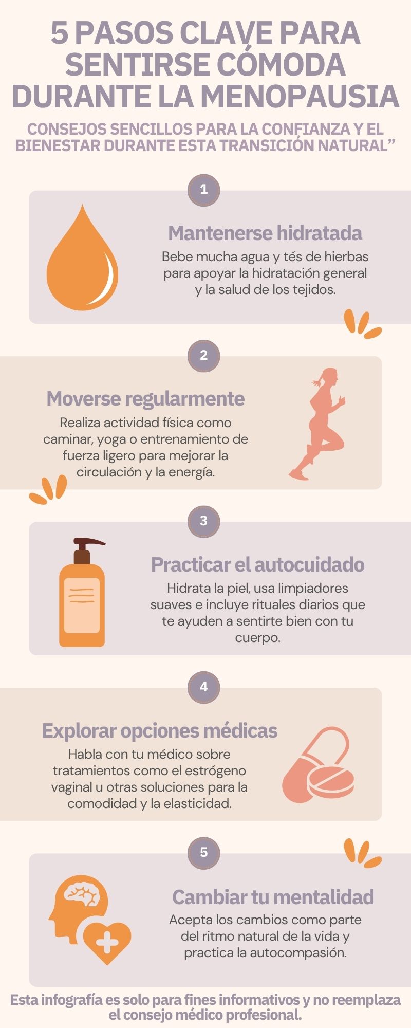 5 pasos clave para sentirse cómoda durante la menopausia