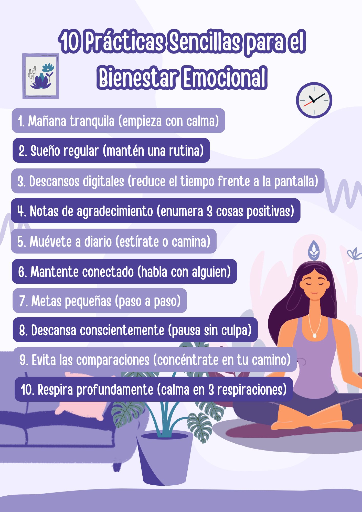10 prácticas sencillas para el bienestar emocional