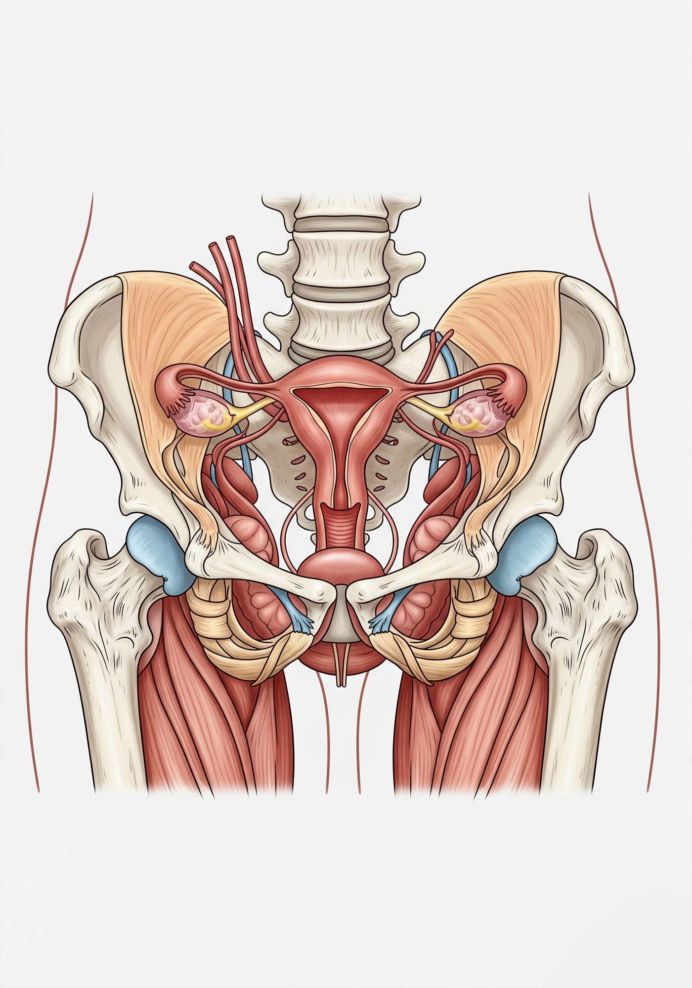 ilustración de la salud pélvica femenina
