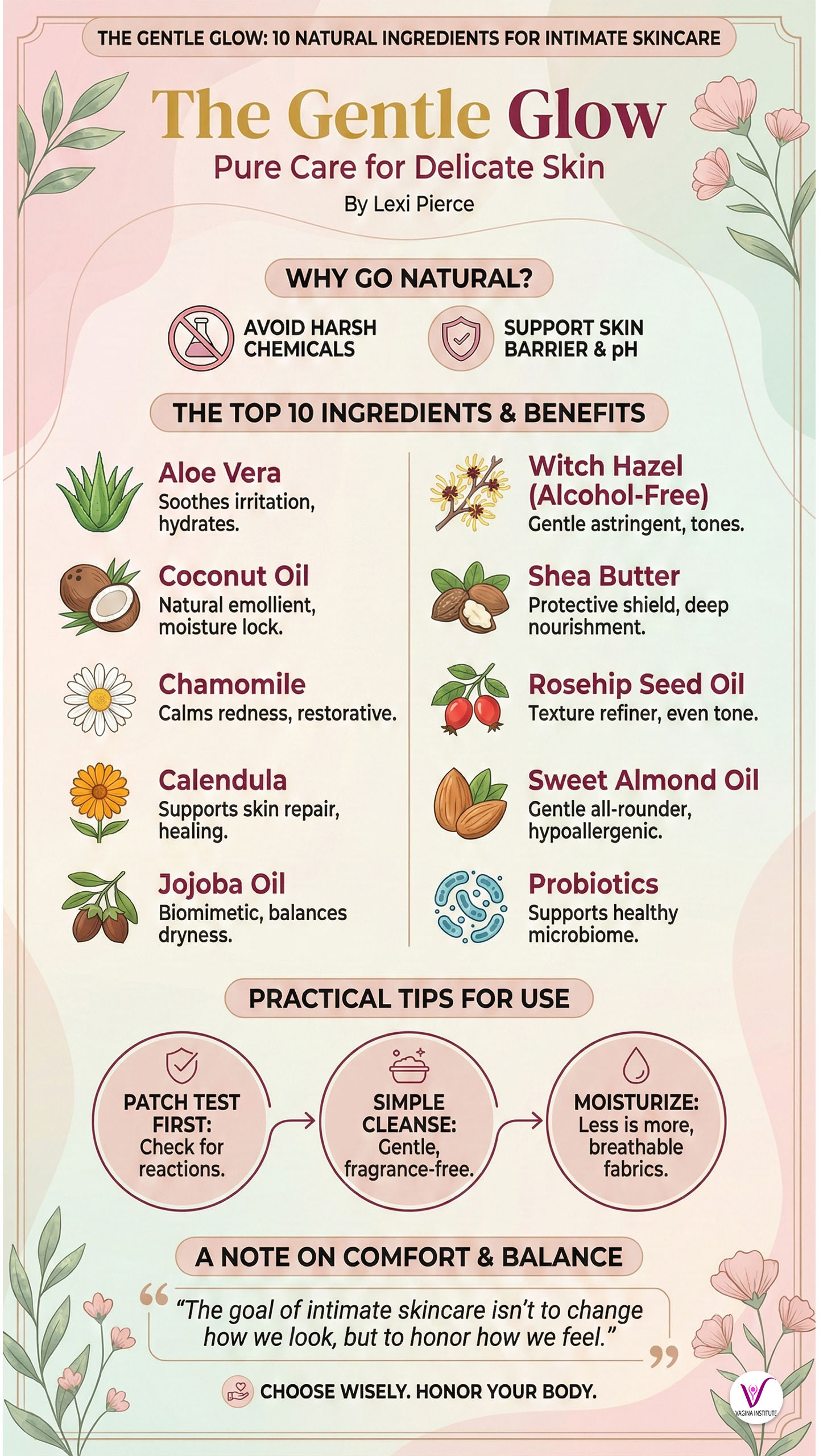 The Gentle Glow: 10 Ingredients For Intimate Skincare