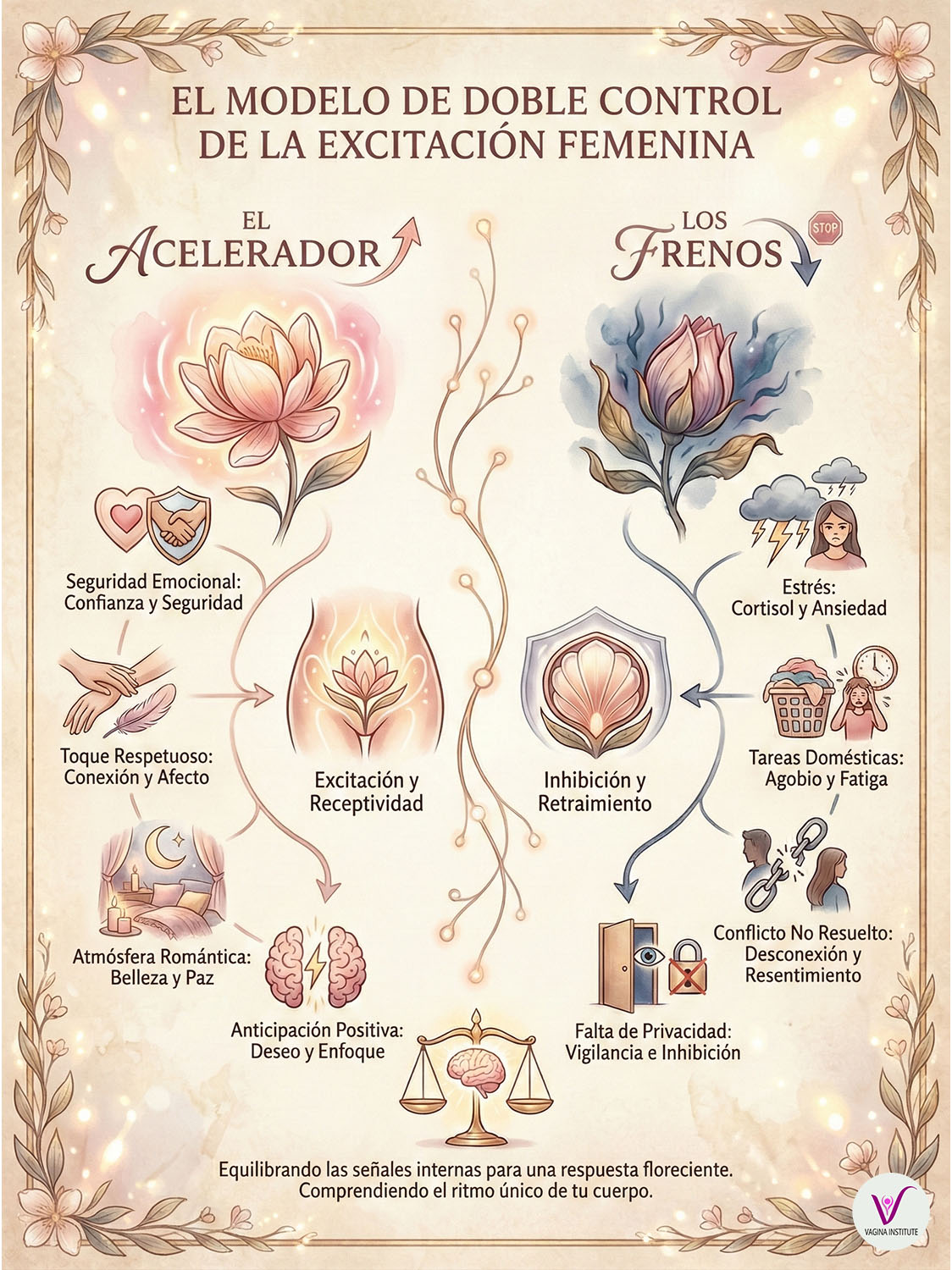 El modelo de control dual de la excitación femenina.