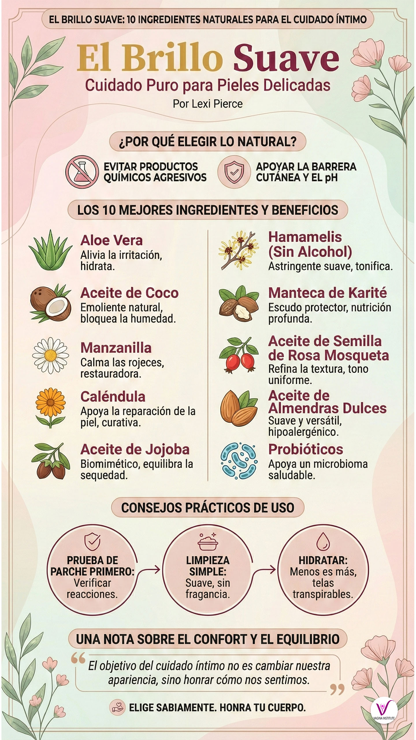 El Suave Resplandor: 10 Ingredientes para el Cuidado Íntimo