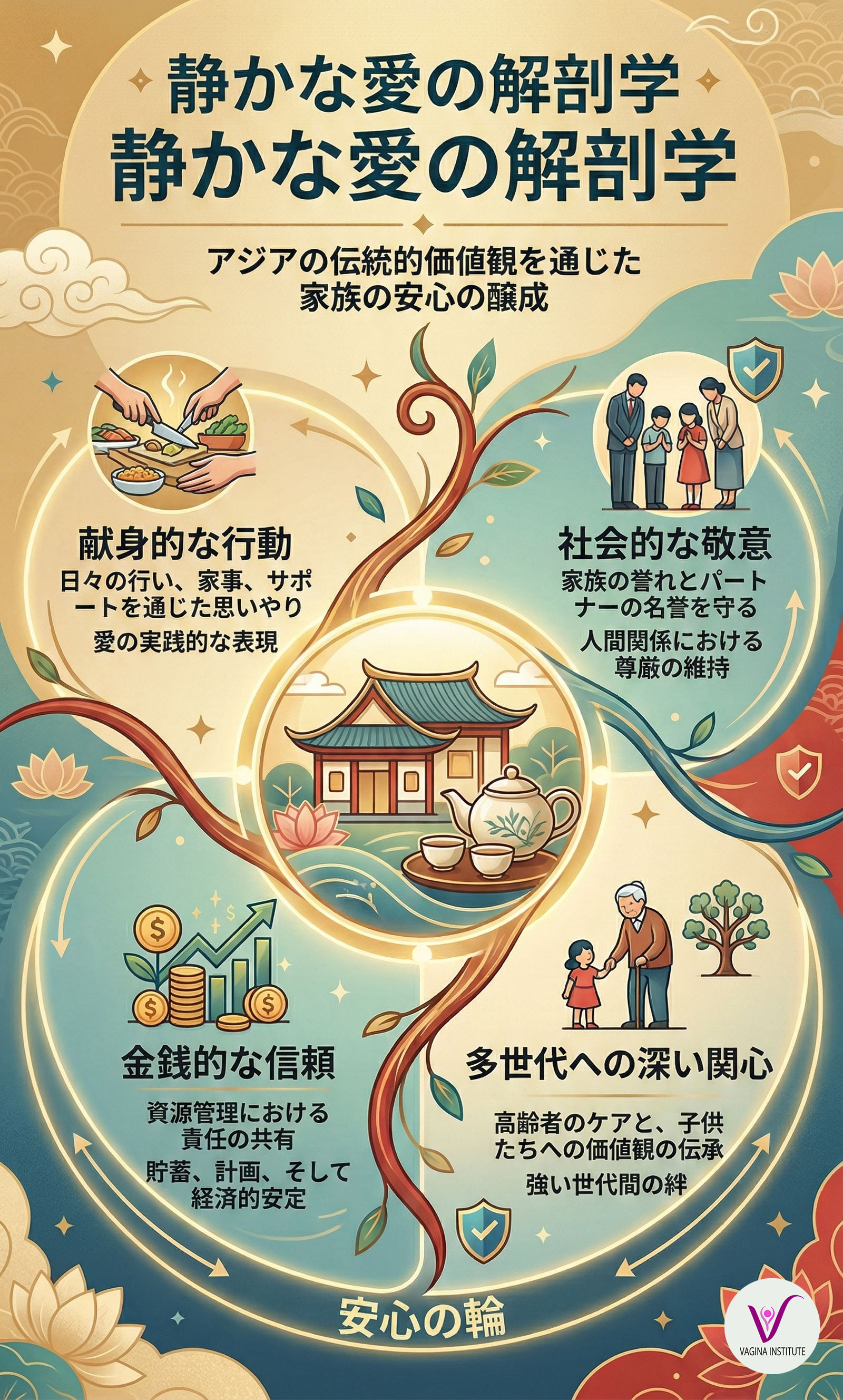 インフォグラフィック：結婚における伝統的なアジアの価値観を示す「静かな愛の解剖図」