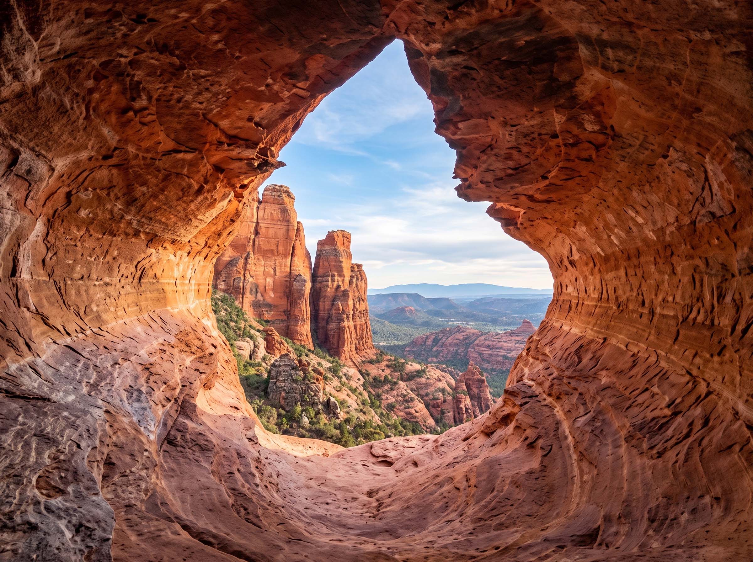 Light falling the birthing cave, an ancient symbol of the earth as source of life