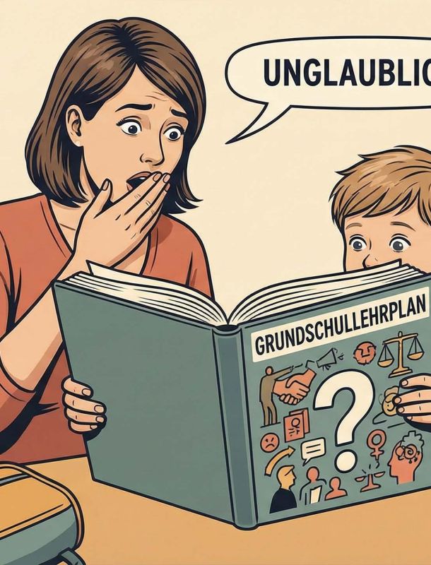 Eine Mutter und ein Kind prüfen gemeinsam Lehrmaterialien in einer häuslichen Umgebung.