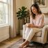 A calm, confident woman in soft natural light, representing body awareness and self-knowledge