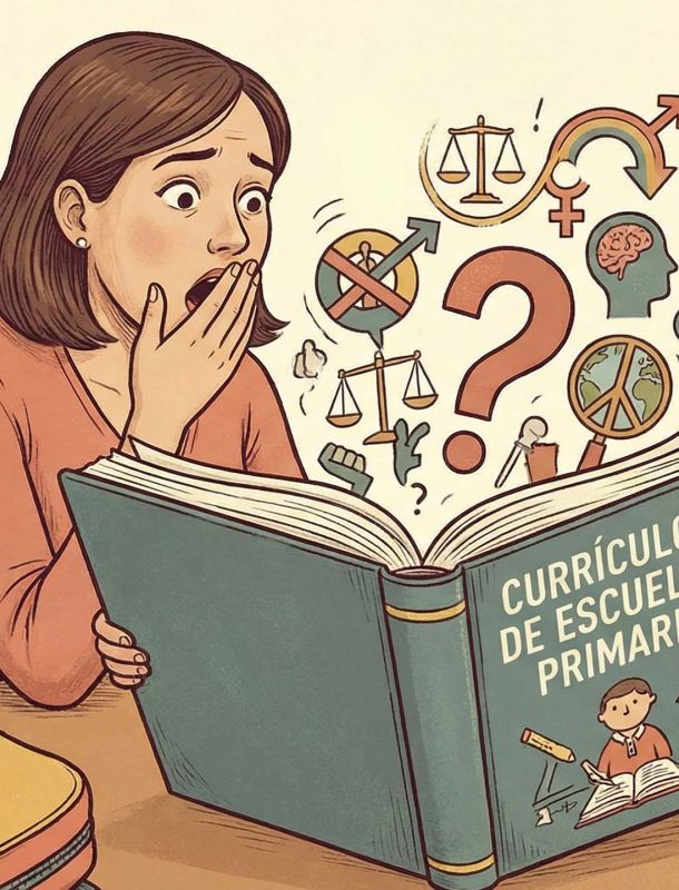 Una madre y su hijo revisando materiales educativos juntos en un entorno hogareño.