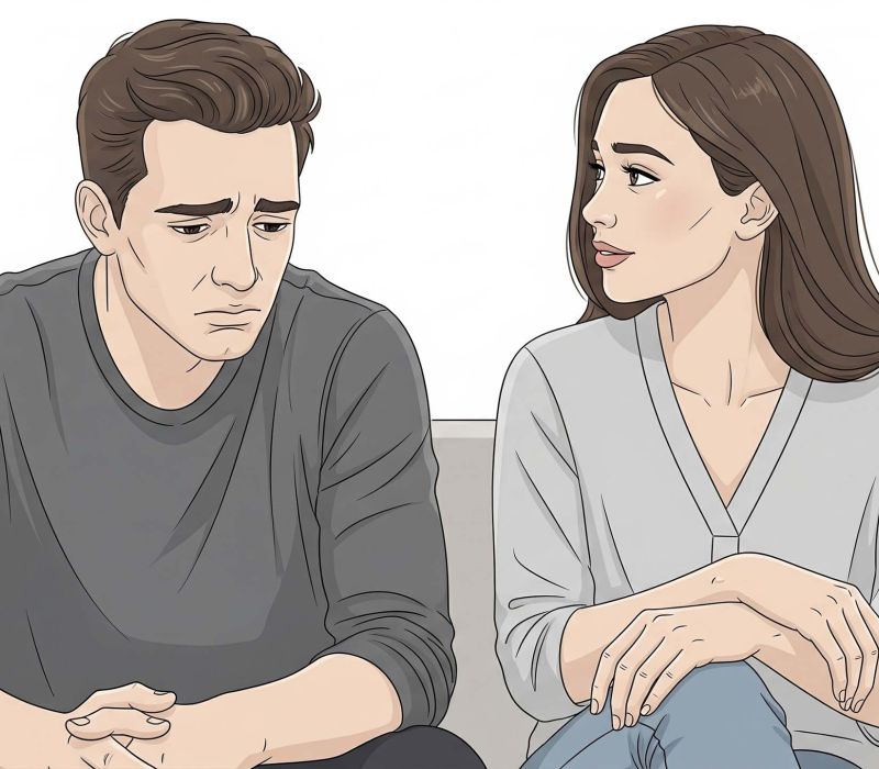 Una pareja teniendo una conversación tranquila en un ambiente íntimo