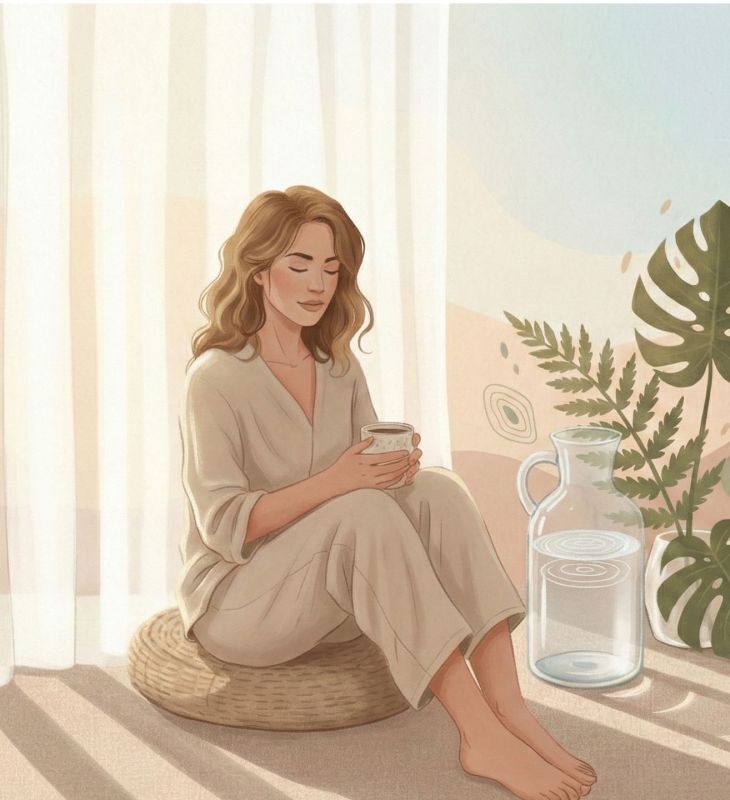 Illustrated scene representing balance and comfort in women&rsquo;s vaginal health