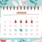 Calendario menstrual con días marcados y decoración femenina