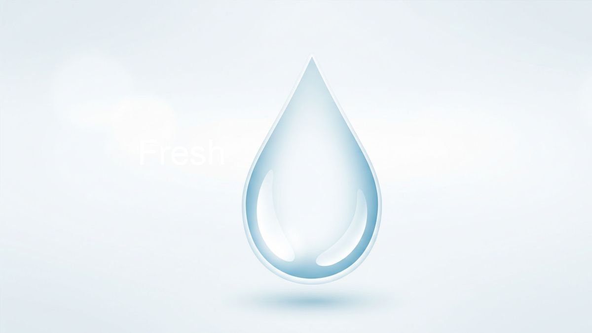 Ilustración de una gota de agua para higiene vaginal