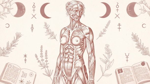 Renaissance anatomical illustration representing myths and fear surrounding the female body through history